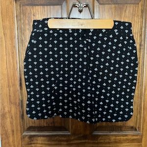 Black and White Patterned Skort